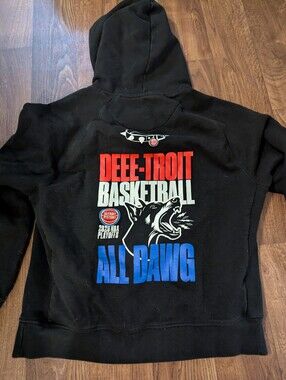 Detroit Pistons NBA Playoffs Heavy Terry weight Sweatshirt Hoodies Women's Small